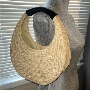 A New Day Tan Woven Shoulder Bag